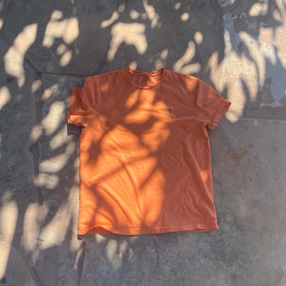 Polo Ralph Lauren Orange T shirt Blue Pony